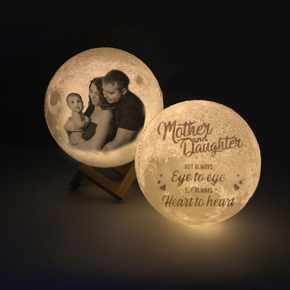 LAMPE LUNE 3D PERSONNALISABLE AVEC PHOTO ET TEXTE