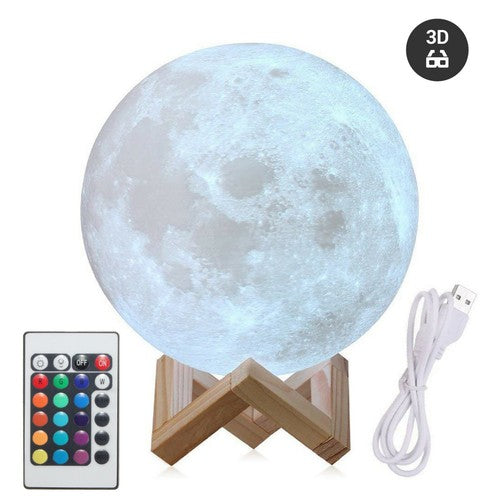 LAMPE LUNE 3D PERSONNALISABLE AVEC PHOTO ET TEXTE